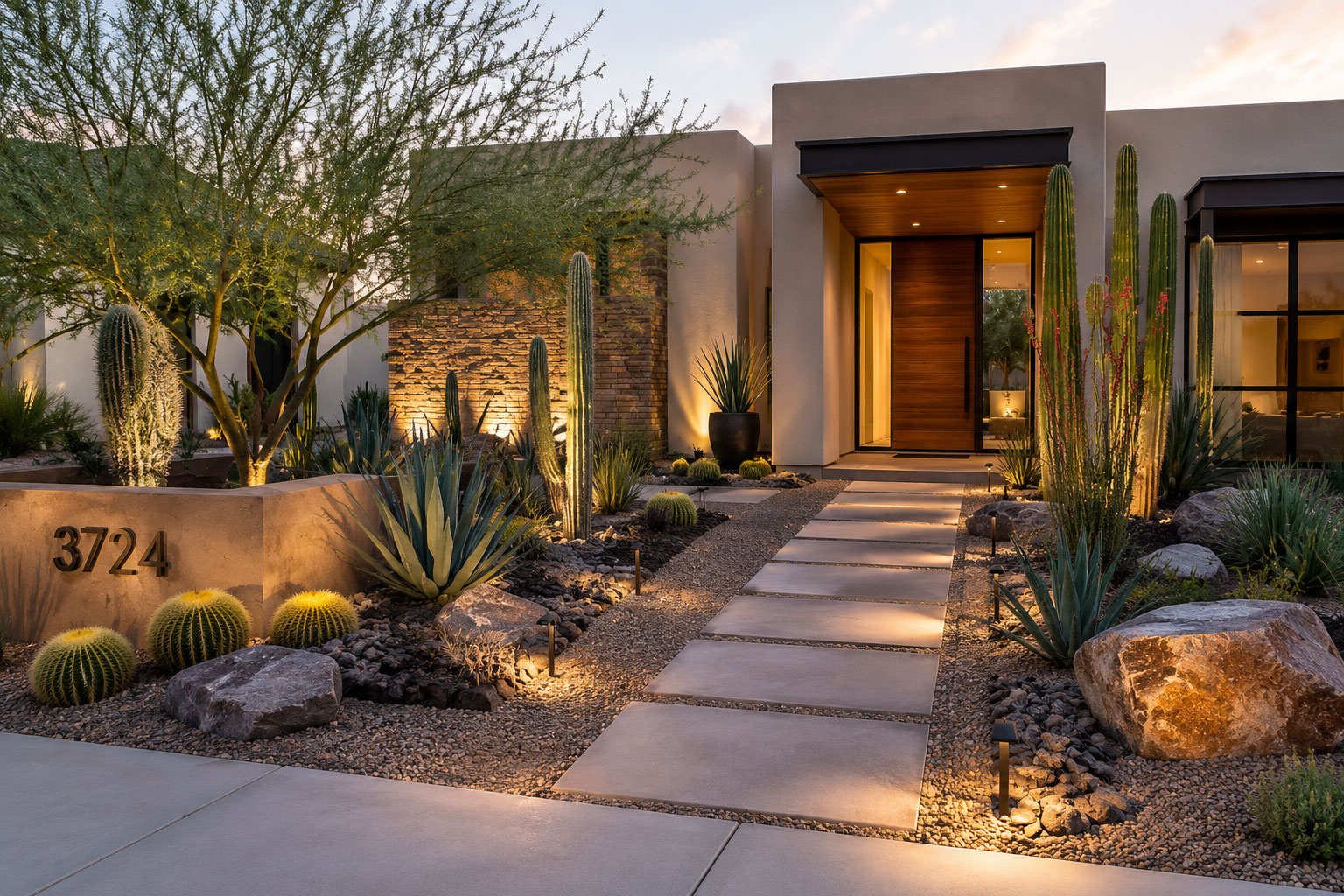 modern luxury desert landscaping
